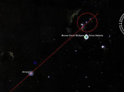Карта звёздного неба из Google Earth